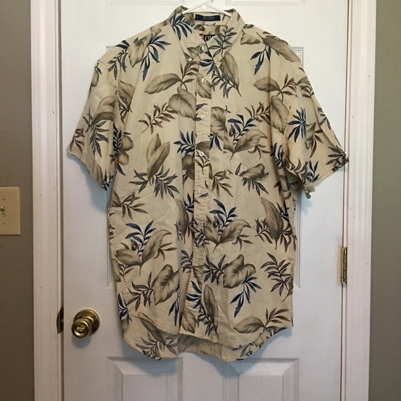 Men's Chaps RL Ralph Lauren button down button front tropical shirt size Large - Picture 1 of 7